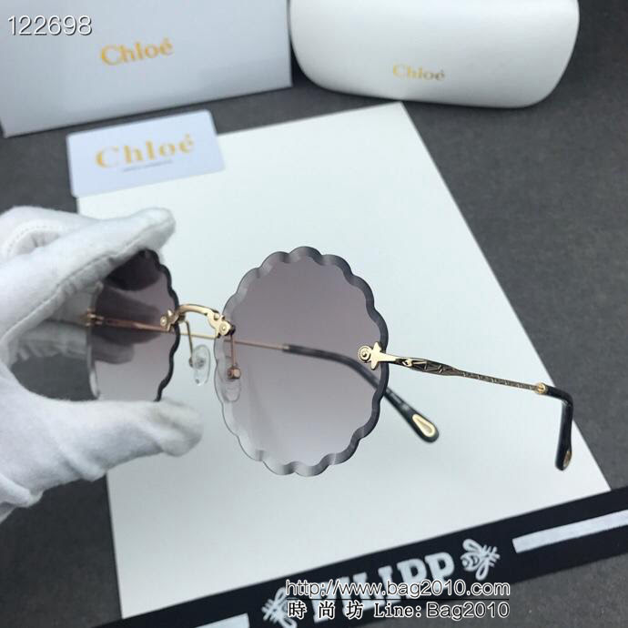 CHLOE克洛伊 新款 無框設計 彈簧鏡腿 江疏影同款 女款太陽鏡 明星範 時尚達人必備 823  lly1203